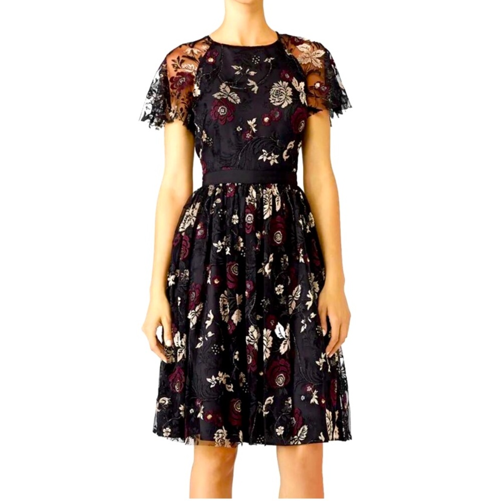 Slate & Willow Lace Floral Open Back Dress